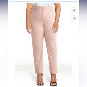 Terra & Sky Women's Plus Size Straight Leg Skinny Jeans Size 14W  Dusty Rose NEW